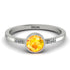 Bezel Minimalist Yellow Diamond Ring - Kinsley No. 1003 image 1