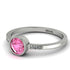 Bezel Minimalist Pink Moissanite Ring - Kinsley No. 803 image 3