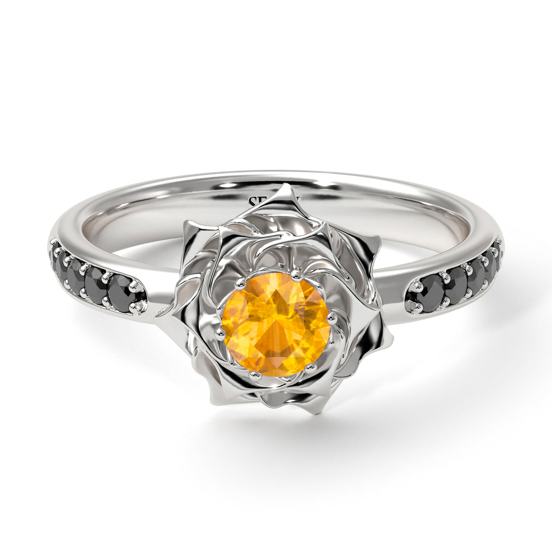 A lady's Rose Yellow Diamond Ring- Elena no. 1006