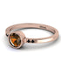Bezel Minimalist Brown Diamond Ring - Kinsley No. 1105 image 3