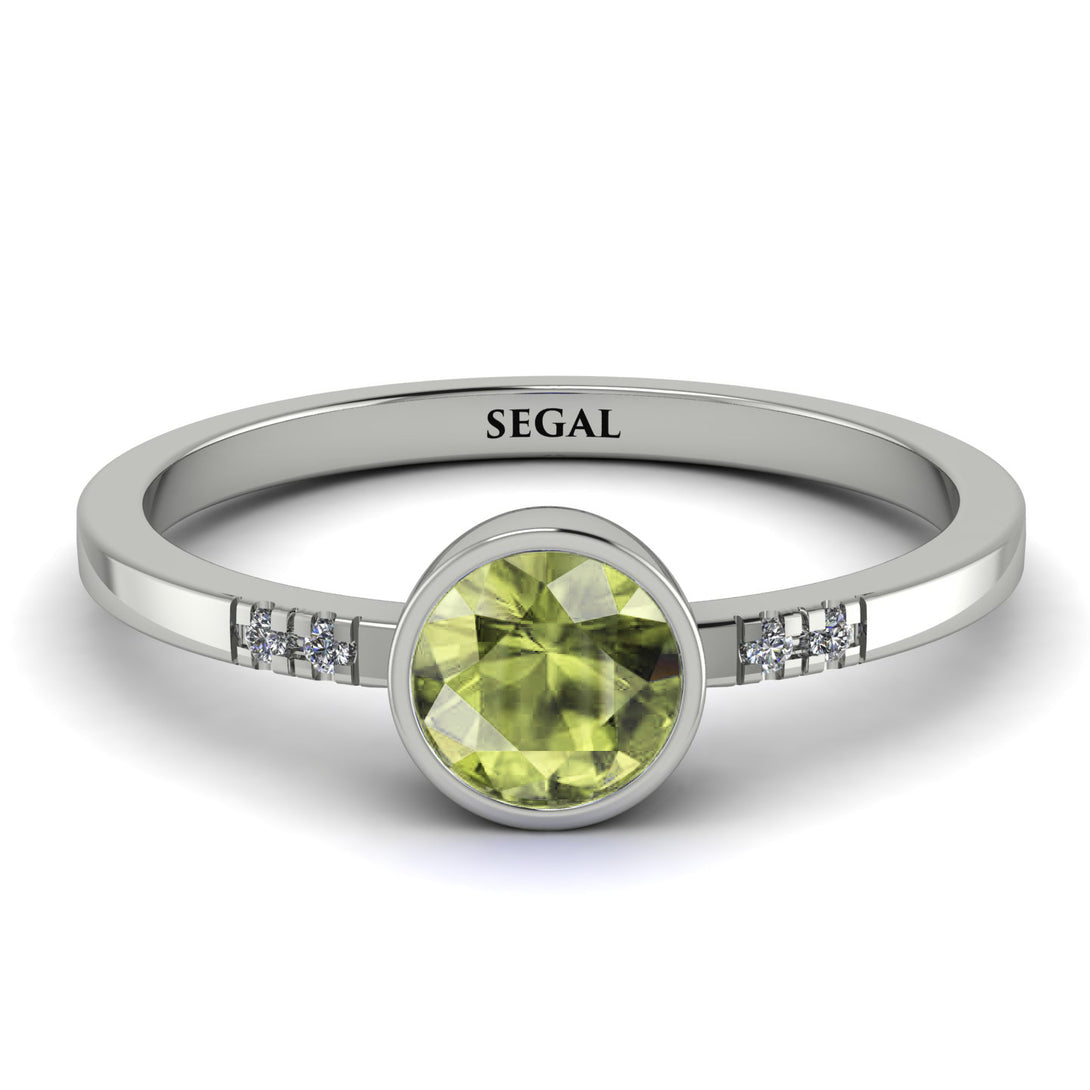 Bezel Minimalist Peridot Ring - Kinsley No. 703