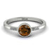 Bezel Minimalist Brown Diamond Ring - Kinsley No. 1103 image 1