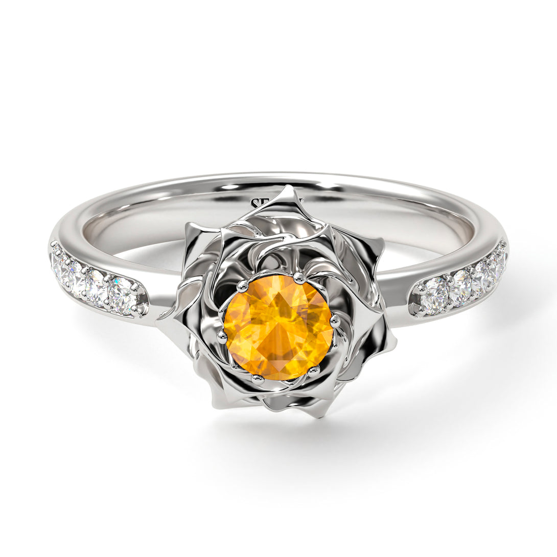A lady's Rose Yellow Diamond Ring- Elena no. 1003