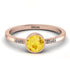 Bezel Minimalist Citrine Ring - Kinsley No. 602 image 1