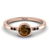 Bezel Minimalist Brown Diamond Ring - Kinsley No. 1105 image 1