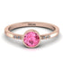 Bezel Minimalist Pink Moissanite Ring - Kinsley No. 802 image 1