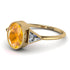 Geometrical Bezel Yellow Diamond Ring - Trinity No. 1001 image 1