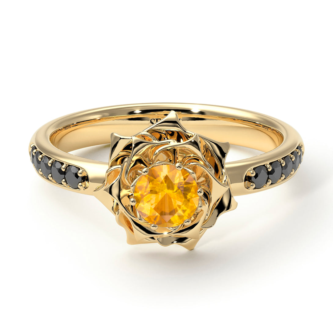 A lady's Rose Yellow Diamond Ring- Elena no. 1004