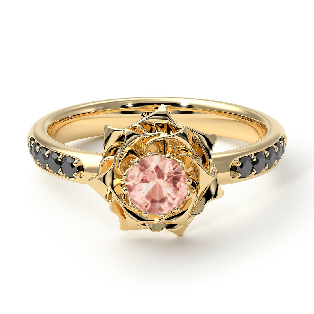 A lady's Rose Morganite Ring- Elena no. 904