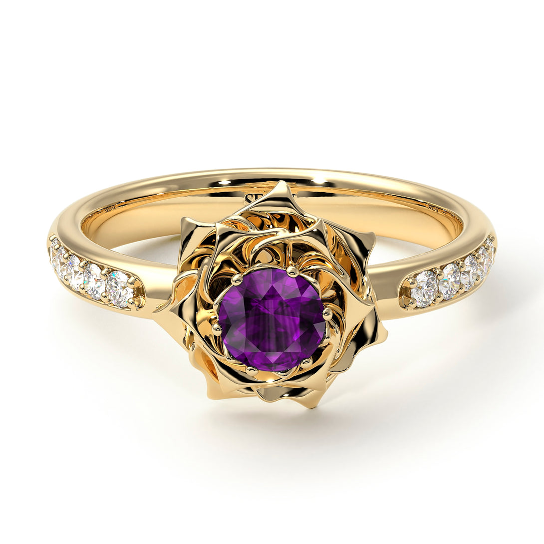 A lady's Rose Amethyst Ring- Elena no. 301