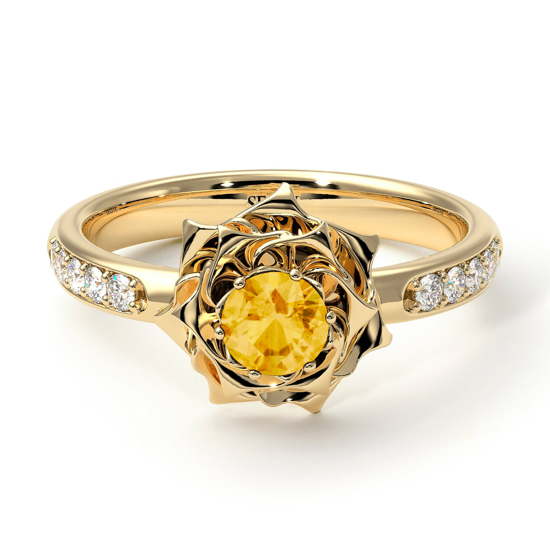 A lady's Rose ��itrine Ring- Elena no. 601