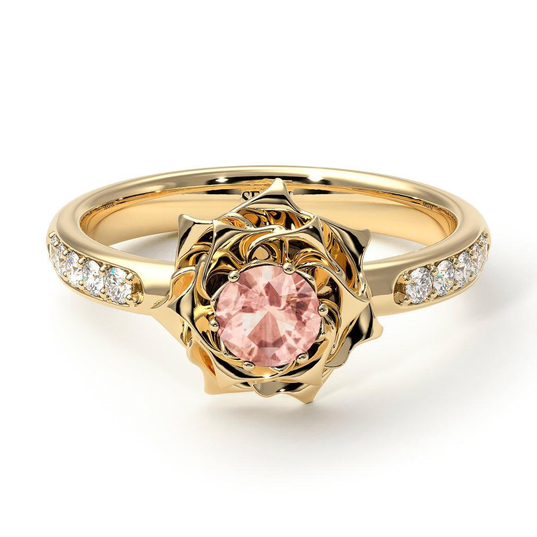 A lady's Rose Morganite Ring- Elena no. 901