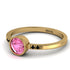 Bezel Minimalist Pink Moissanite Ring - Kinsley No. 804 image 3