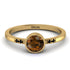 Bezel Minimalist Brown Diamond Ring - Kinsley No. 1104 image 1