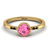 Bezel Minimalist Pink Moissanite Ring - Kinsley No. 804 image 1