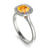 Vintage Classic Halo Cushion Yellow Diamond Ring - Skylar No. 1003 image 2