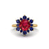 Vintage Ruby Snowflake Engagement Ring - Priscilla No. 70 image 1
