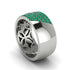 Emerald Wide Men's Wedding Band - Ash No. 6 image 3