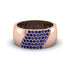 Sapphire Wide Men's Wedding Band - Ash No. 14 image 1