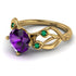 Amethyst Blossom 14K Golden Nature Inspired Engagement Ring - Haley No. 304 image 1