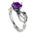 Amethyst Blossom 14K Golden Nature Inspired Engagement Ring - Haley No. 315 image 3