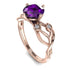 Amethyst Blossom 14K Golden Nature Inspired Engagement Ring - Haley No. 302 image 3