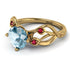 Aquamarine Blossom 14K Golden Nature Inspired Engagement Ring - Haley No. 410 image 1