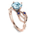 Aquamarine Blossom 14K Golden Nature Inspired Engagement Ring - Haley No. 414 image 2