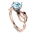 Aquamarine Blossom 14K Golden Nature Inspired Engagement Ring - Haley No. 408 image 2
