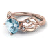 Aquamarine Blossom 14K Golden Nature Inspired Engagement Ring - Haley No. 402 image 1