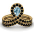 Aquamarine Pear Shape Stacking Bridal Set - Emilia No. 407 image 1