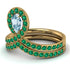 Aquamarine Pear Shape Stacking Bridal Set - Emilia No. 404 image 2