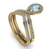 Aquamarine Pear Shape Stacking Bridal Set - Emilia No. 401 image 4