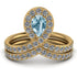 Aquamarine Pear Shape Stacking Bridal Set - Emilia No. 401 image 1
