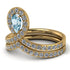Aquamarine Pear Shape Stacking Bridal Set - Emilia No. 401 image 2