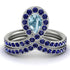 Aquamarine Pear Shape Stacking Bridal Set - Emilia No. 415 image 1