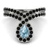 Aquamarine Pear Shape Stacking Bridal Set - Emilia No. 409 image 5
