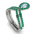 Aquamarine Pear Shape Stacking Bridal Set - Emilia No. 406 image 4