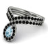 Aquamarine Pear Shape Stacking Bridal Set - Emilia No. 409 image 3