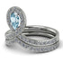 Aquamarine Pear Shape Stacking Bridal Set - Emilia No. 403 image 2