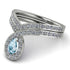 Aquamarine Pear Shape Stacking Bridal Set - Emilia No. 403 image 3