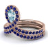 Aquamarine Pear Shape Stacking Bridal Set - Emilia No. 414 image 2