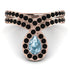 Aquamarine Pear Shape Stacking Bridal Set - Emilia No. 408 image 5