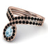 Aquamarine Pear Shape Stacking Bridal Set - Emilia No. 408 image 3