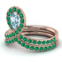 Aquamarine Pear Shape Stacking Bridal Set - Emilia No. 405 image 2