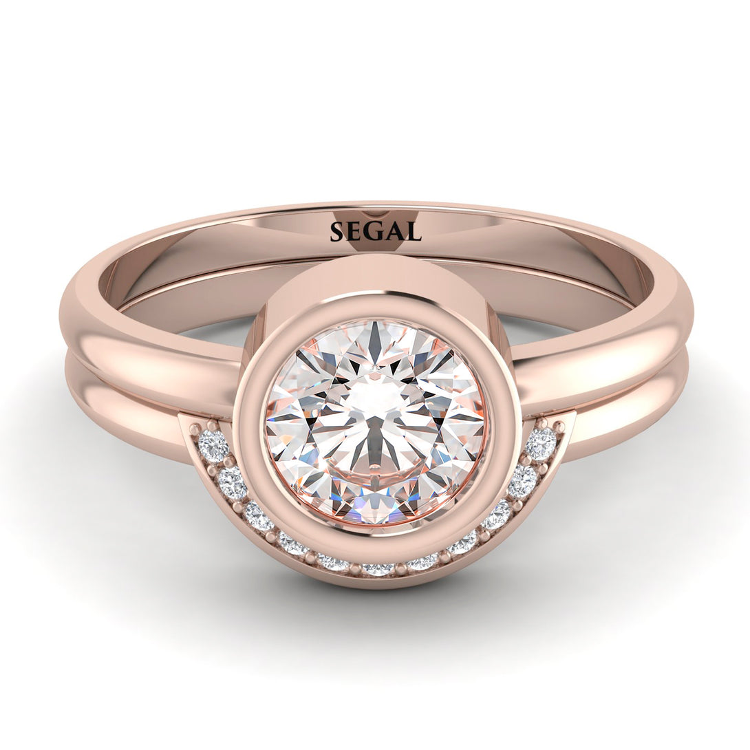 Bezel Diamond Bridal Set - Emerson No. 2