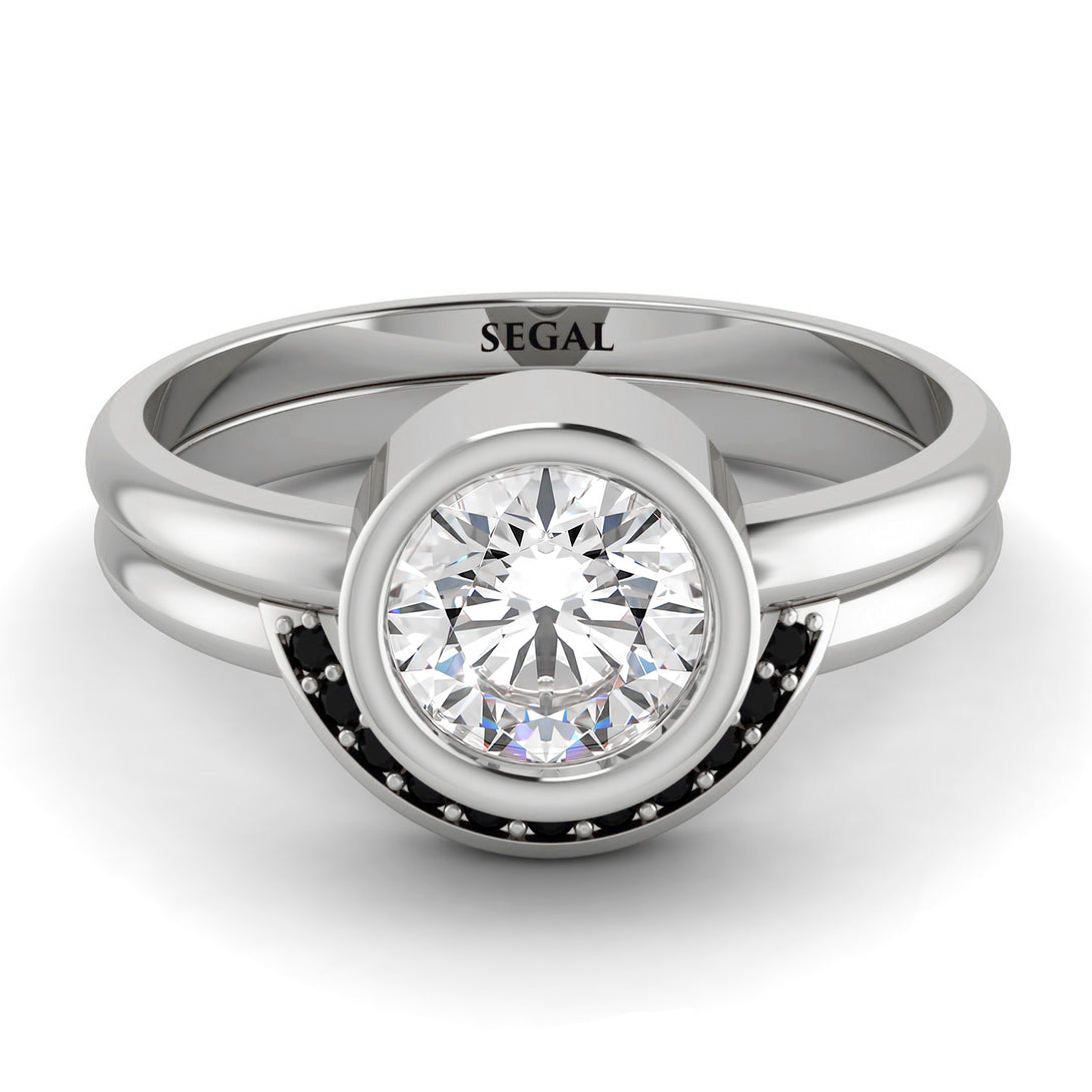 Bezel Diamond Bridal Set - Emerson No. 33