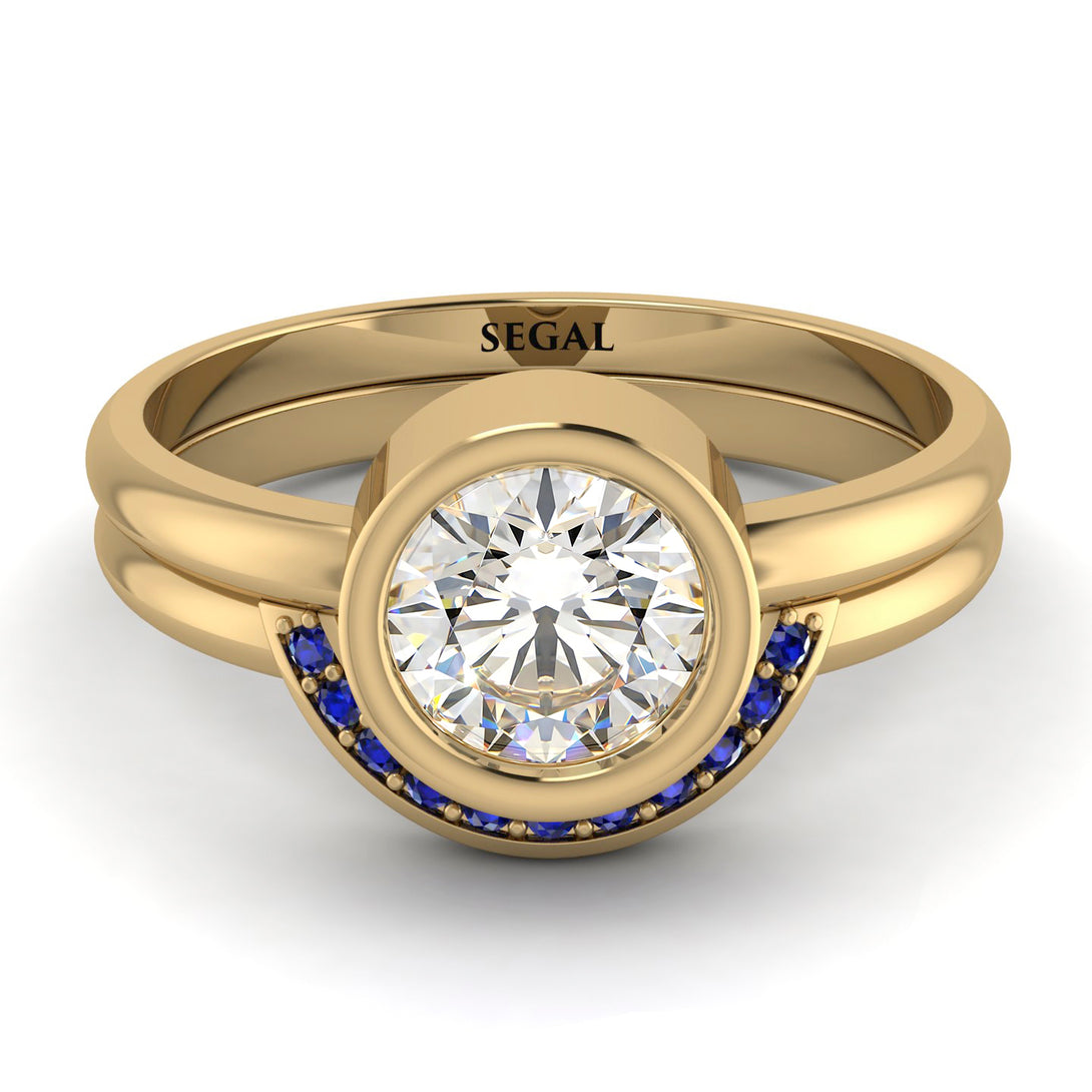 Bezel Diamond Bridal Set - Emerson No. 61