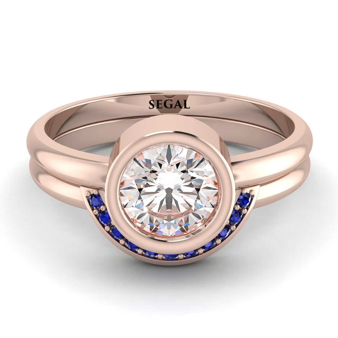 Bezel Diamond Bridal Set - Emerson No. 62