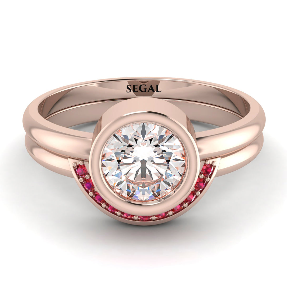 Bezel Diamond Bridal Set - Emerson No. 47